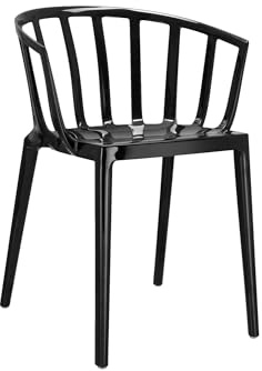 Kartell Venice Sthul, Glänzend Schwarz, Set of 2