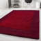 Carpetsale24 Hochflor Teppich Shaggy mit Bordüre 60x110 cm Rot, 2-farbig, flauschig & weich, modernes Design, rechteckig, ideal für Flur oder kleine Räume