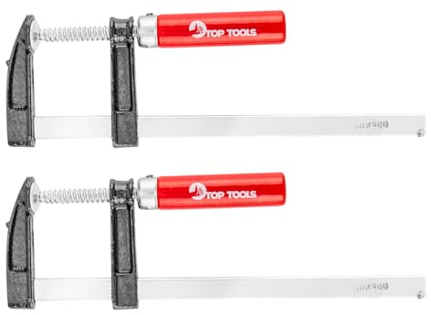 Schraubzwingen 50 x 200 mm, 2-er Set, Holzgriff, lackiert Top Tools 12A216