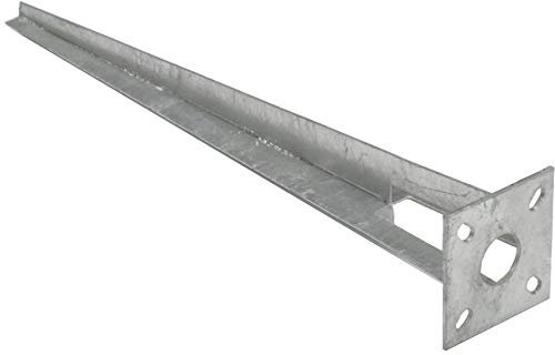 Bodenhülse Einschlaghülse Ø 34 mm Pfostenträger 50 cm lang für Zäune aus Maschendraht oder Schweißgitterdraht mit Kopfplatte 10 x 10 cm