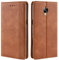 HualuBro Handyhülle für OnePlus 3 Hülle, OnePlus 3T Hülle Leder, Magnetisch Stoßfest Schutzhülle Klapphülle Handytasche Flip Case Cover für OnePlus 3 / OnePlus 3T Tasche, Braun
