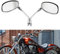 10mm Motorrad Seite Lenkerendenspiegel Chrom Rückspiegel für Shadow VTX CBR ZX Chopper Straße Sport Fahrrad(Chrom#1)