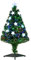 HOMCOM Árbol de Navidad 90cm Artificial Árbol de Pino Decoración Navideña con 12 LED de 3 Colores 90 Ramas Verde PVC