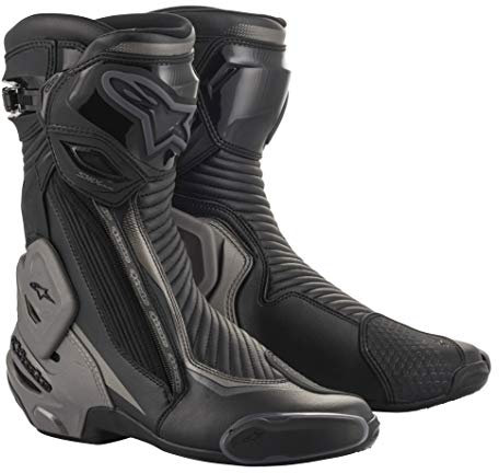 Alpinestars SMX Plus V2-Stivali, Colore: Nero/Grigio Scuro, Abbigliamento per motociclette Unisex-Adulto, Black Dark Gray, 40 EU