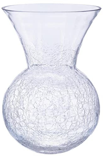 Atmosphera - Vase Boule - Verre craquelé - H28 cm