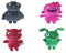FEIDIAO Ugly Dolls Stofftier Kuscheltier Plüsch Figur Plüschtier Ugly Dolls Partydekoration 4pcs