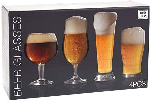 Lot de 4 verres pour dégustation de bière