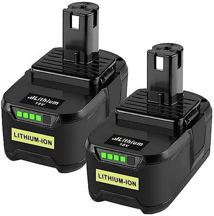 LabTEC Lot de 2 Batteries de Rechange, au Lithium, 18 V, 5000 mAh, pour Batterie Ryobi 18 V RB18L50, BPL-1815, BPL-1820G, BPL1820, BPL18151, P102, P103, avec Lampe d'affichage