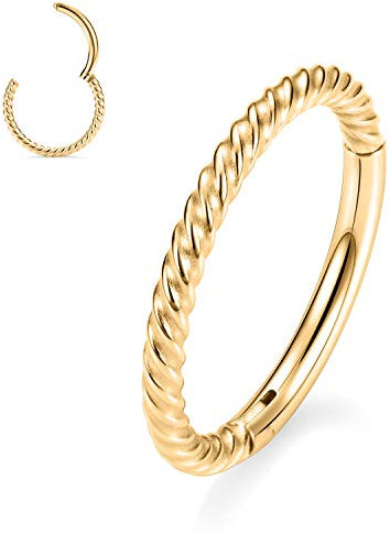 AROWRO 16g Knorpelohrring Nasenringe Tragus Daith Helix Forward Helix Rook Ohrringe 6mm Nase Hoop Snug Nasenpiercing Schmuck