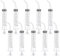 Dacitiery 10 Pcs 12ml Dental Irrigation Syringe with Curved Tip Disposable Oral Irrigator Syringe Feeding Injection Tool for Dental Cleaning Care