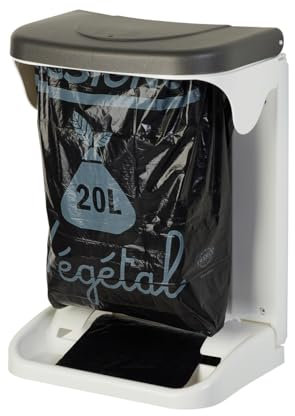 Papelera interior de mueble de cocina 20L con desenrollador de bolsa, apertura automática con la puerta del armario, instalación fácil INO ROSSIGNOL