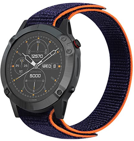 XBLJST Fenix 7X/6X/5X Loop Armband,26mm Klettverschluss Nylon Ersatzarmband Sport Armband für Fenix 7X Solar/7X Sapphire Solar/Fenix 6X Pro/Fenix 5X Plus/Fenix 3/3 HR/3 Sapphire/D2 Delta PX