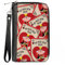 Disney Wallet Zip Around Alice im Wunderland Queen of Hearts Off with Their Heads Card Vegan Leather, Rot/Ausflug, einfarbig (Getaway Solids), 7.5x4.5, Casual