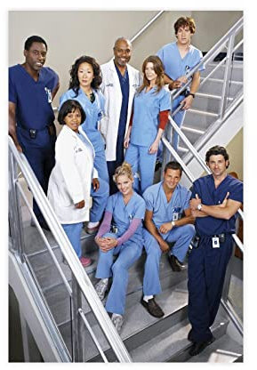 JDRC Series Greys Anatomy Poster Leinwand Poster Schlafzimmer Dekor Sport Landschaft Büro Zimmer Dekor Geschenk Rahmen: 30 x 45 cm