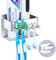XILIMEN Porte Brosse à Dents Mural Support Brosse a Dent Electrique Acier Inoxydable 304 Porte Brosse à Dents Electrique, Auto-Adhésif Dentifrice Porte Support Rasoir pour Salle de Bain, Silver