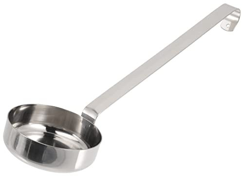 Healeved Cuillère à Sauce Acier Inoxydable Louche Plate pour Pizza et Sauces Ustensile de Cuisine Pratique pour Maison et Restaurant