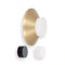 EVI Herrajes | Doorstop for Wall Placement | 45 x 17 mm | Matte Brass | Black and White Rubber Included | Adhesive Installation or with Screw