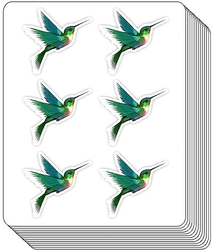 Kolibri-Planer-Aufkleber – bezaubernde Kolibri-Dekorationen für Scrapbook-Aufkleber, Bastelaufkleber, Kalenderzeitschrift-Aufkleber, Ledger-Aufkleber und DIY-Aufkleber für Kinder (2,5 cm, 100 Stück)