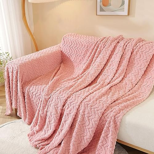Homxi Sofabezug 4 Sitzer Big Sofa,180x360CM,Sofabezug Universal Einfarbig Couchbezug Polyester Handtuch Sofa Rosa Sofabezug