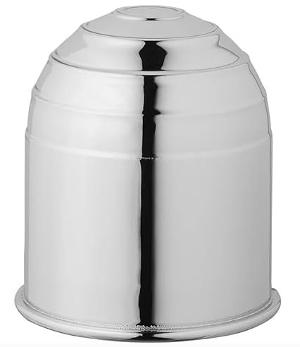 Anhängerkupplung Abdeckung, 50 mm Gummi/Kunststoff Anhängerkupplung Schutzkappe Anhängerkupplung Kugelkopf für Anhänger PKW LKW RV (Kappe chromefarbend)