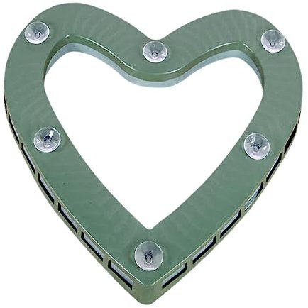 Lurrose Hochzeitsauto Herzrahmen Steckschaum in Herzform Grüner Herzen Autozubehör Herzförmiger Arrangament Floristen Schwamm Steckziegel Steckschwamm DIY Plastik Braut Blumen Große