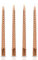 TOPWAYS Dinner Candles, Rose Gold Taper Candles Pillar Spiral Twisted Candles Non Drip Long 8 Hour Burn Time Non Scented Decorative Candles for Valentine's Day Christmas Birthday Party (4 Pack)