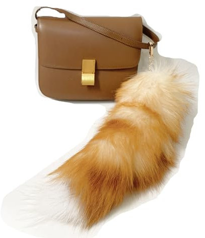Porte-clés cadeaux de Couple, queue d'animal de renard, crochet de sac à main, pendentif suspendu, jouet pour animaux de compagnie, pendentif en fourrure