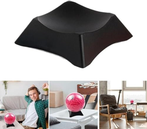 Junfamilee Schwarzer Ballständer, Ständer für Gymnastikball, Stuhl, Ständer, Ständer, Stabilitätsständer für Basketball, Fußball, Volleyball, Vitrinen, Erinnerungsstücke und Aufbewahrung