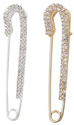 WOFASHPURET 2St Anti-Rauch-Stift groß Schalnadel Pullover Wäscheklammer abstecknadeln pinns Schal-Sicherheitsclip dekorative Broschen Knopf Schmuck dekorative Nägel große Nadel Frau