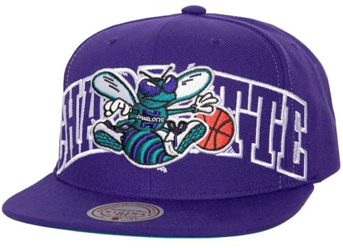 Mitchell & Ness NBA Full Frontal Snapback Cap Charlotte Hornets