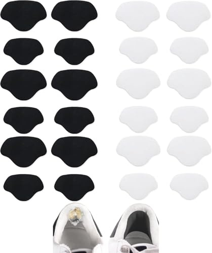 SHSHbuy Coussinets Réparation Talon,12 Paires Réparation de Talon de Chaussure Patch,Patchs de Réparation de Baskets,Coussinets Inserts de Talons,Autocollants à Talons Patchs Talon Auto-Adhésif