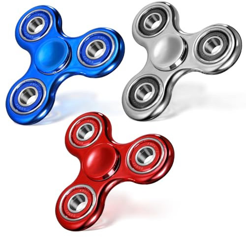 SCIONE 3Stück Fidget Spinner Sensorisches Hand Zappelspielzeug, Angst Stress Relief Geburtstag Geschenke für Kinder Erwachsene Mädchen Jungen