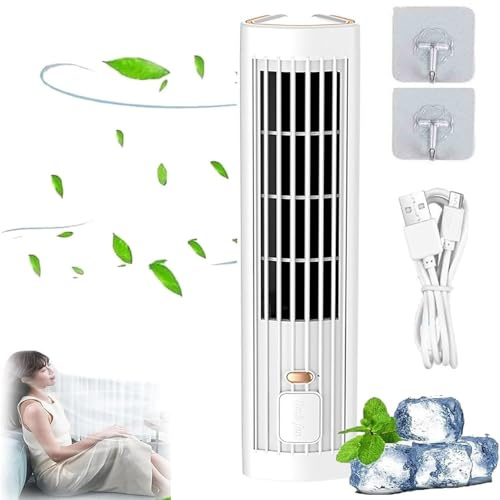 Coldeez KüHlung Ace 5.0,Tragbare Klimaanlage,Leiser KüHlventilator Mit 3 Geschwindigkeiten,FüR Schlafzimmer BüRo Badezimmer (Weiß)