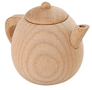 Ciieeo Safe Wooden Tableware Toys Boys and Girls Simulation Kitchen Tea Pot Kettle Set Play House Cutlery Brain Development Toy Perfect Present for Boys and Girls