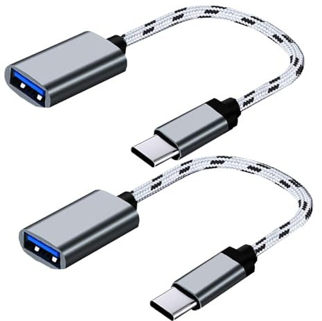 Adapter USB C auf USB, OTG USB Typ C auf USB Adapter Kabel, Adapter USB C, kompatibel mit iPhone 16/15 Pro Max, iPad Pro, MacBook Pro/Air, Mac, Samsung Galaxy S24/S23/S22, Note, Huawei