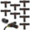 QLOUNI Pack of 8 IP68 T-Shape Waterproof Junction Box Outdoor Cable Connector,3-Pin Waterproof Cable Protector for Diameter Ø3-12 mm,Use for Outdoor Billboards,Tunnel Lights,Road Landscape Lights