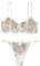 Ensemble Lingerie Sexy Femme Transparent en Tulle Soutien-Gorge et Culotte Assortie sans Armatures Fleur Broderie Nuisette Sexy érotique Hot Dos Nu String Ficelle Dentelle de Nuit (White, XXL)