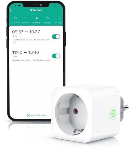 CSL - Smart WLAN-Steckdose – WiFi-Steuerung mit Smart Life App – Alexa & Google Home kompatibel – Zeitschaltuhr, Timer & Intervallmodus – Tuya Smart
