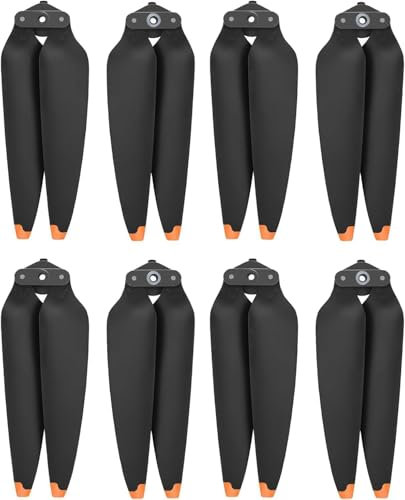 Hengrongshen Air 3 Propeller, 8 Pcs Drohne Air 3 Propeller mit Push-Typ-Schnellverschluss-Design, Air 3 Zubehör für Drohnenersatz, Low-Noise & Quick-Release Propeller (Orange)