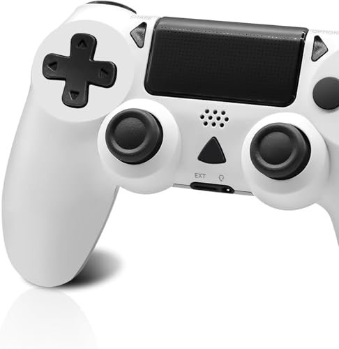 Wireless Controller for PS4, Controller Wireless for PS4/PC/Pro/Slim, Bluetooth Gamepad Joystick with Dual Vibration Touch Panel 3.5mm Audio Jack Six-Axis Upgraded Ergonomic Controller