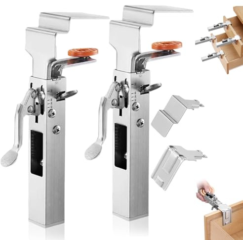 Fivalo Drawer Front Installation Clamps, Adjustable Drawer Fixing Clamp, Efficient Cabinet Drawer Clamps Setup with Easy, Woodworking Tool Universal Cabinet Clips Installation Tool (2Pcs)