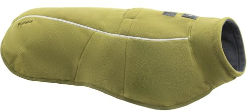 Ruffwear, Climate Changer Hunde-Fleeceweste, Zederngrün, Größe M | Leichter, warmer Wintermantel für Hunde mit verstellbarer Passform, Schnellverschluss-Schnallen, reflektierendem Rand und