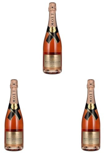 Moët & Chandon Nectar Impérial Rosé Champagne, 75cl (Pack of 3)