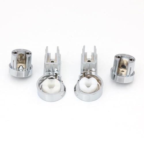Homeponnew Charnières de paroi de douche pour verre de 6 mm, supports de charnière de baignoire en ABS chromé, matériel de montage gauche et droit pour cabine de douche