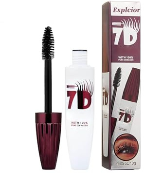 5D Waterproof Mascara 7D Waterproof Volume Mascara 12H Wear Curl & Volumizing Lengthening Smudge-Proof Black Colored Mascaras for Natural and Thickening False Lash Effect Resistant Formula(7d)
