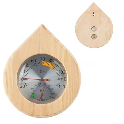 Igrotermografo per sauna ad alta precisione per saune in legno e rame, strumento di misurazione digitale dell'umidità della temperatura con design salvaspazio, accurato misuratore del clima interno