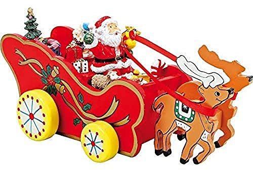 Small Foot Company 5136 Spieluhr Weihnachtskutsche, Holz, Mehrfarbig, One Size