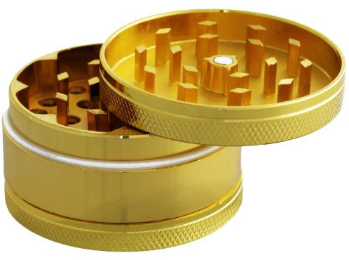 Original Oramics Tabakmühle Handmühle Crusher Grinder für Tabak Gewürze Kräuter Blühten - Dreiteiliges Set - Magnetverschluß - Gold Design- Absolut Einzigartig - Kräuterzerkleinerer Zerkleinerer