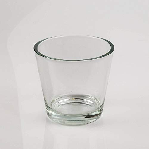innaGLAS INNA-Glas Petit Pot de Fleur - Bougeoir en Verre Rana, Transparent, 13cm, Ø 14cm - Cache Pot - Mini Vase