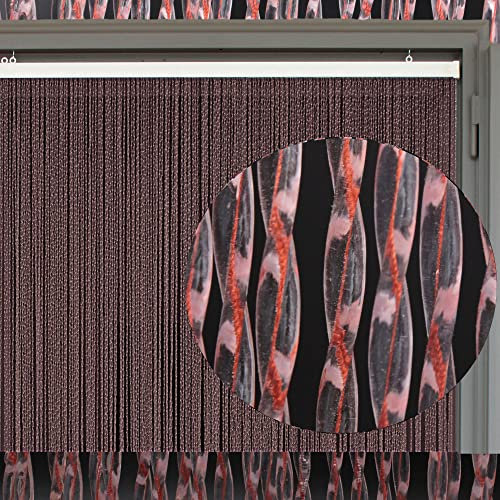 Cirillo Tende PVC-Türvorhänge Modell Roma-Aluminiumträger-Made in Italy-Eichmaß (95X200/100X220/120X230/130X240/150X250)-Fliegenvorhang-Kunststoff-Vorhänge (90X200, TRASPARENTE N.2)